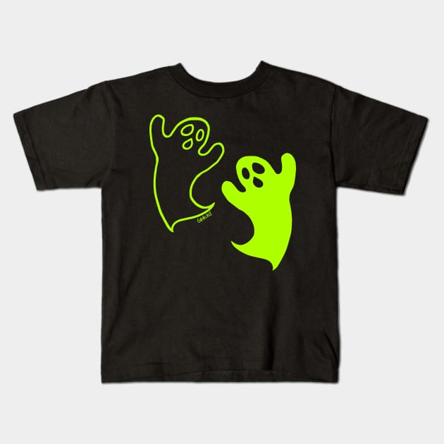 Ghostly Contrast (Green Version) Kids T-Shirt by Jan Grackle